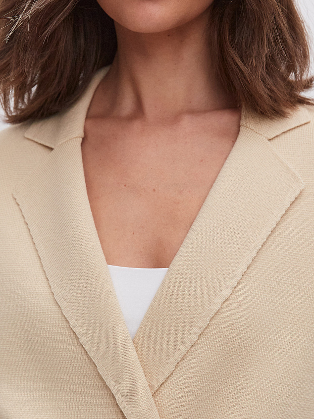 Фарго пиджак трикотажный (светло-бежевый, 44-46)