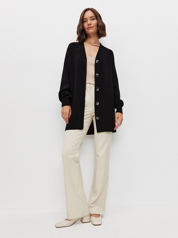 Блюз кардиган трикотажный (черный, 44-46)