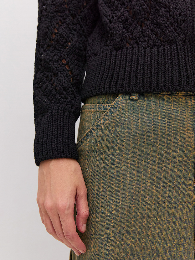 Риччи джемпер (бомбер) трикотажный (черный, 44-46)