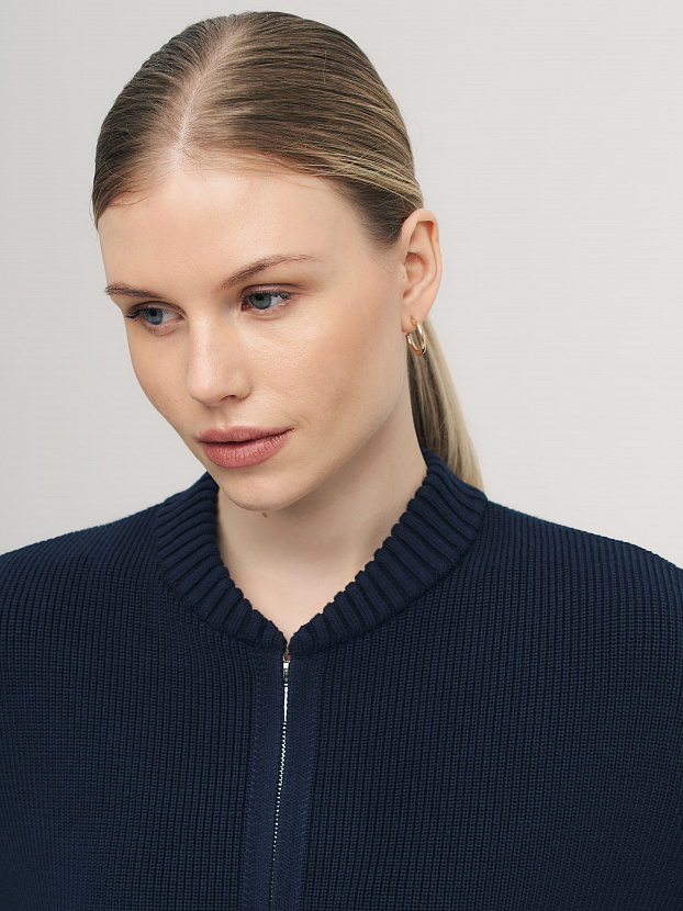 Честер джемпер (бомбер) трикотажный (т.синий, 44-46)