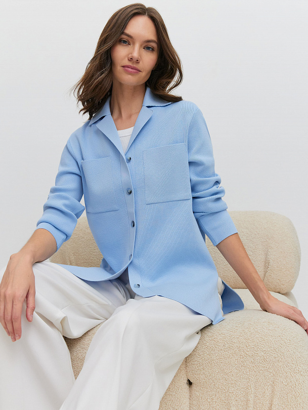 Фрида жакет трикотажный (св.голубой, 44-46)