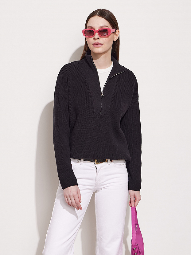 Райди джемпер трикотажный (черный, 44-46)