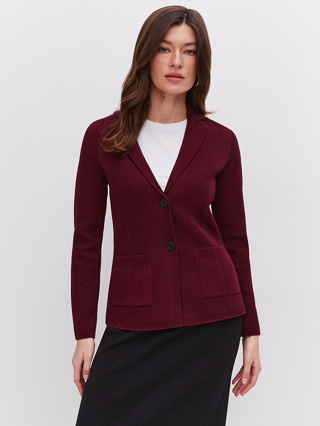 Шайн жакет трикотажный (бордо, 46)