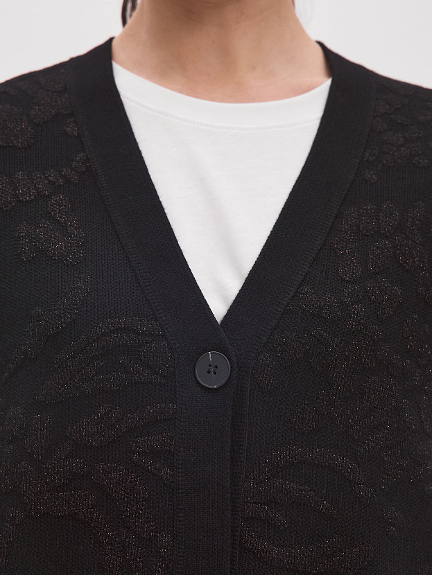 Орли кардиган трикотажный (черный, 44-46)