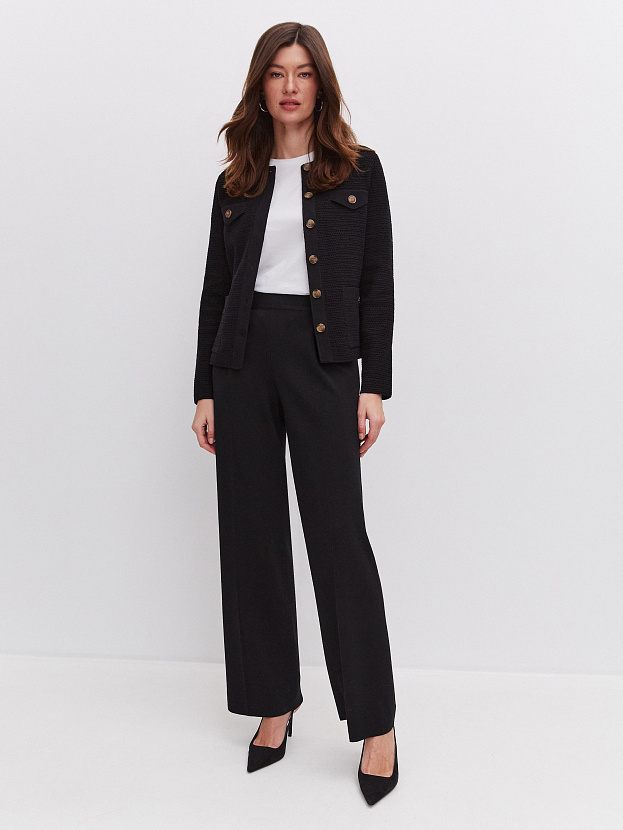 Шарм жакет трикотажный (черный, 46)