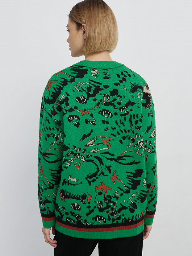 Горизонт кардиган трикотажный (ярко-зеленый, 44-46)