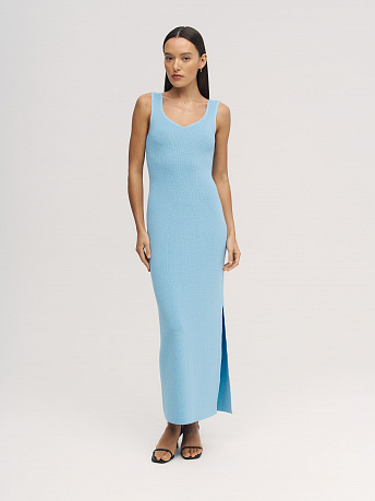 Макси платье с фигурным декольте Прима