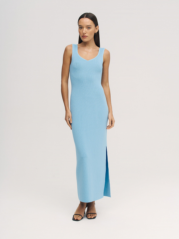 Прима платье трикотажное (голубой, 44-46)