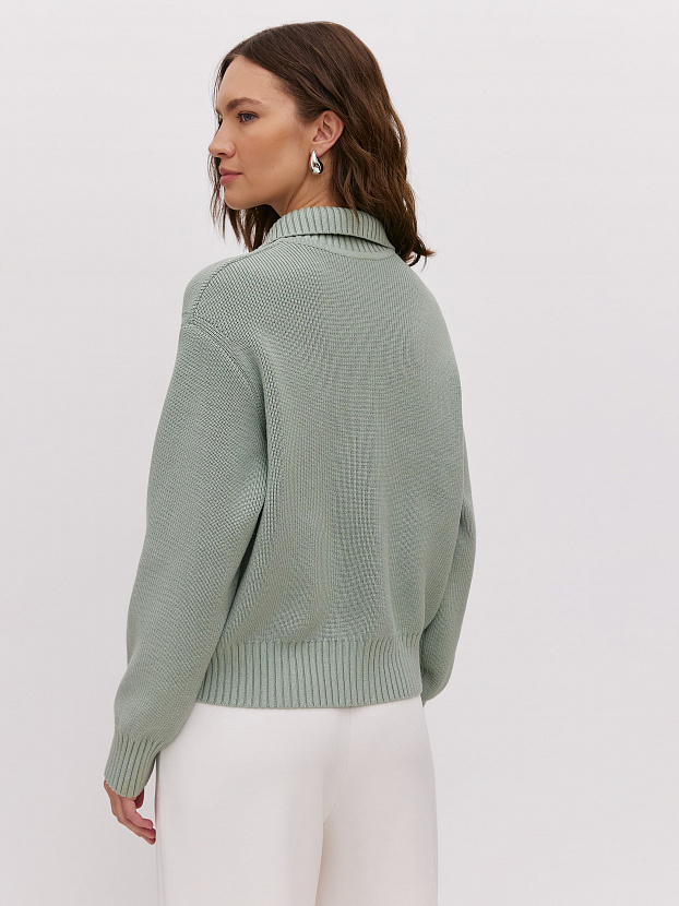 Гранд джемпер (бомбер) трикотажный (светло-зеленый, 44-46)