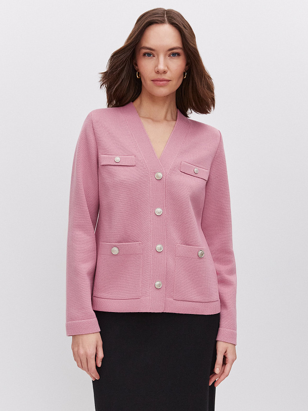 Гамма кардиган трикотажный (т.розовый, 44-46)