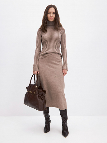 Водолазка из шерсти мериноса и вискозы Бридж