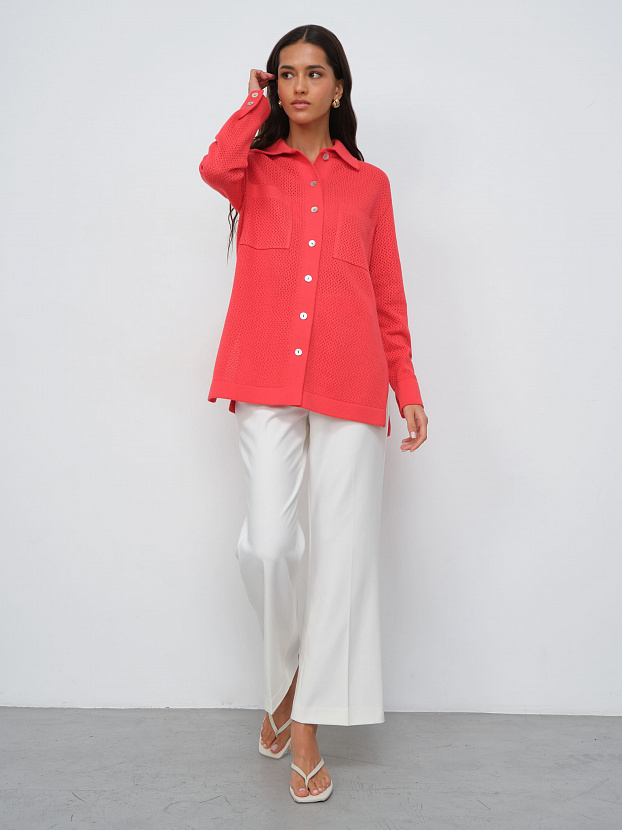 Джули кардиган трикотажный (глубокий коралловый, 44-46)