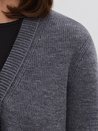 Кардиган из шерсти мериноса и мохера Амега