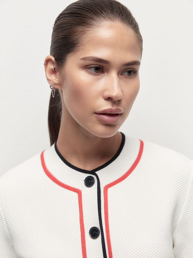 Майя жакет трикотажный (белый, 46-48)