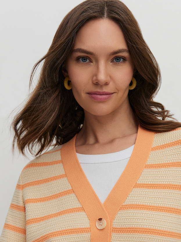 Ева кардиган трикотажный (кремовый, 44-46)