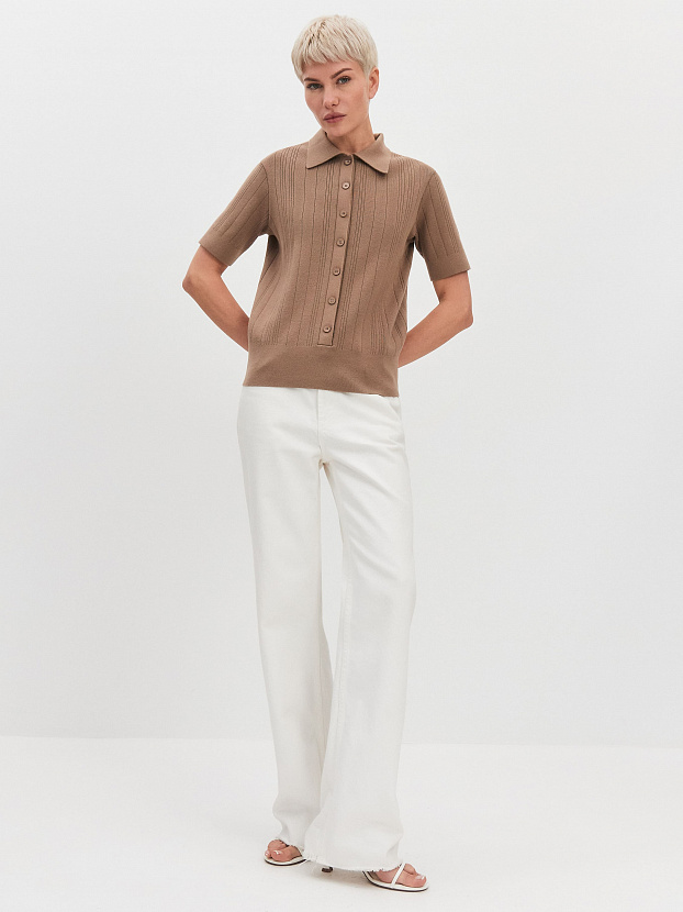 Лусио джемпер (поло) трикотажный (какао, 44-46)