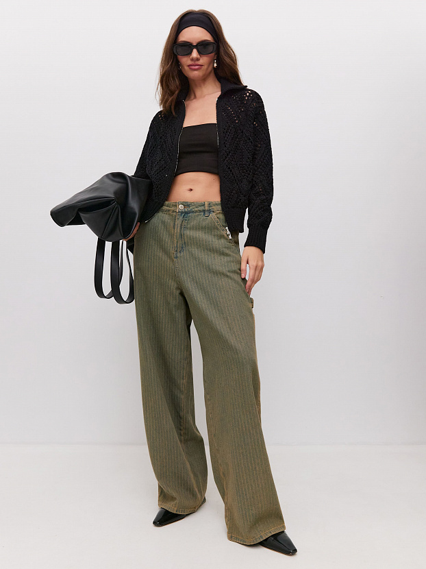 Риччи джемпер (бомбер) трикотажный (черный, 44-46)