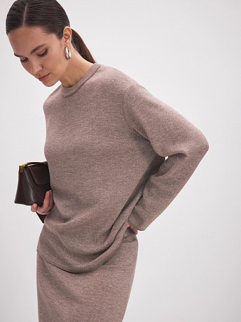 Джемпер из шерсти мериноса с вискозой и люрексом Ингрит