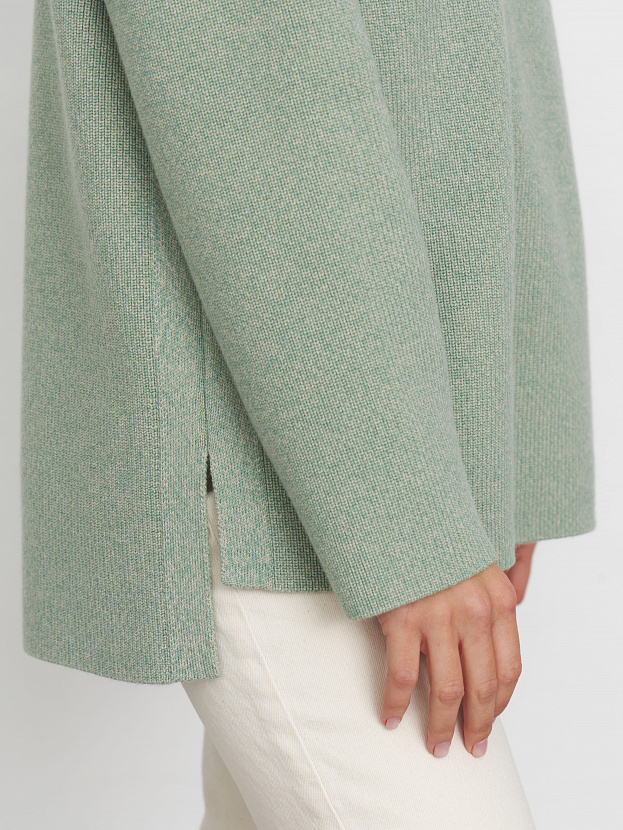 Голди джемпер трикотажный (св.зеленый/песочный, 44-46)