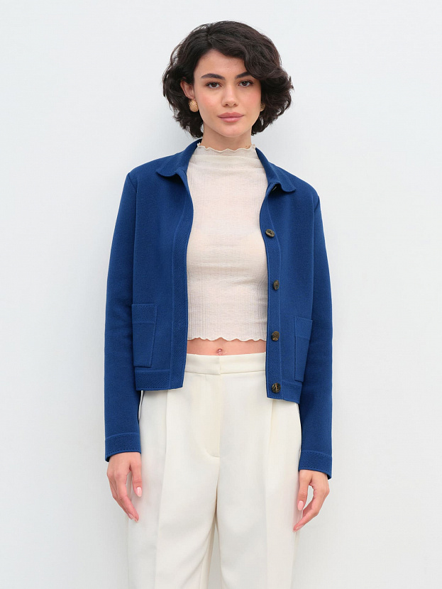 Ницца жакет трикотажный (синий, 46)