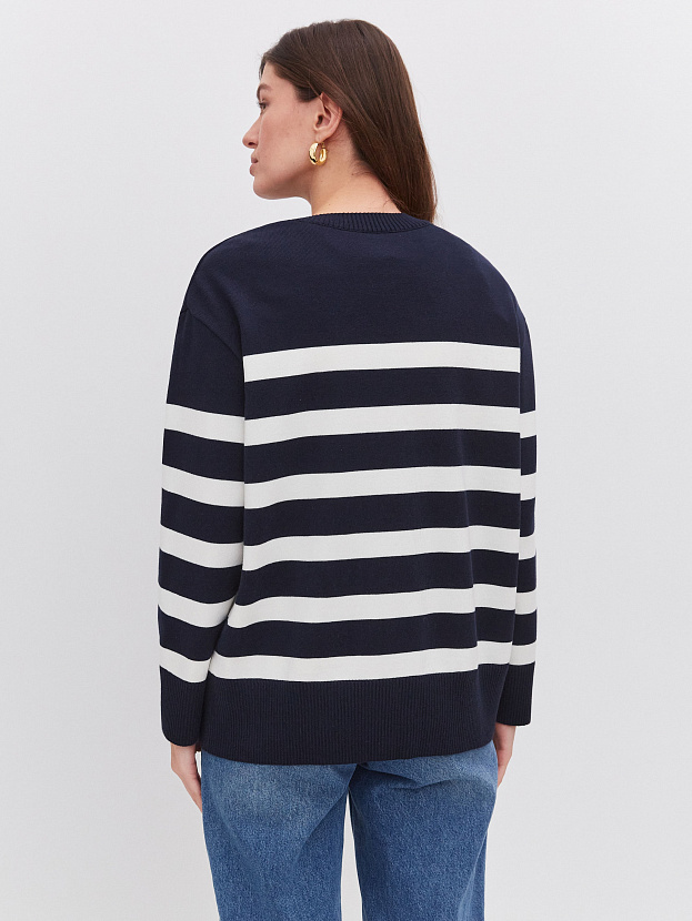 Астрид джемпер трикотажный (т.синий/белый, 44-46)