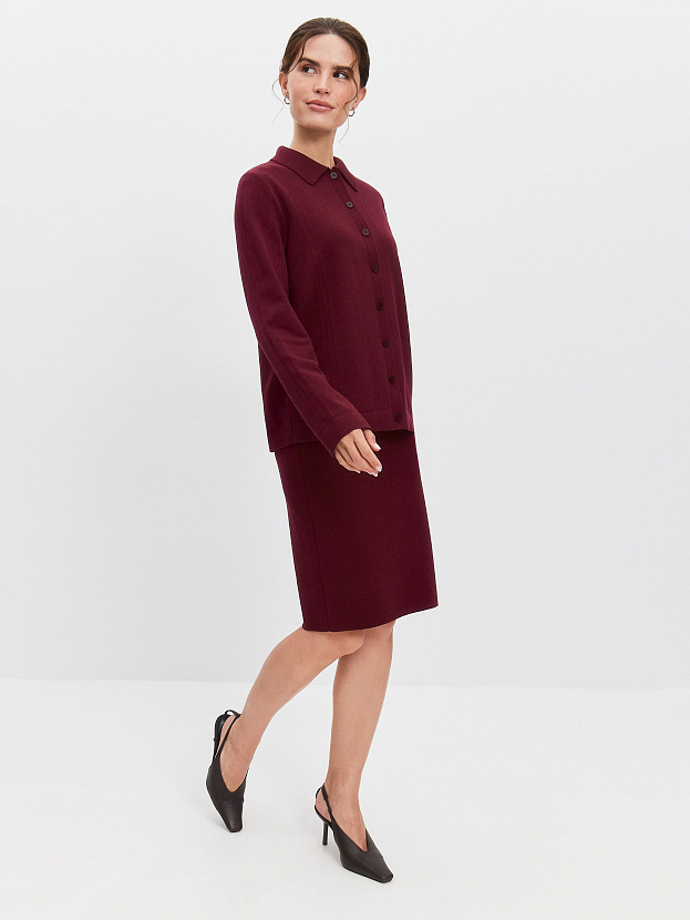 Мишель кардиган трикотажный (бордо, 44-46)