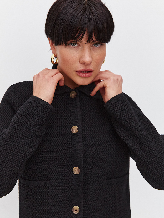 Селена жакет трикотажный (черный, 46)