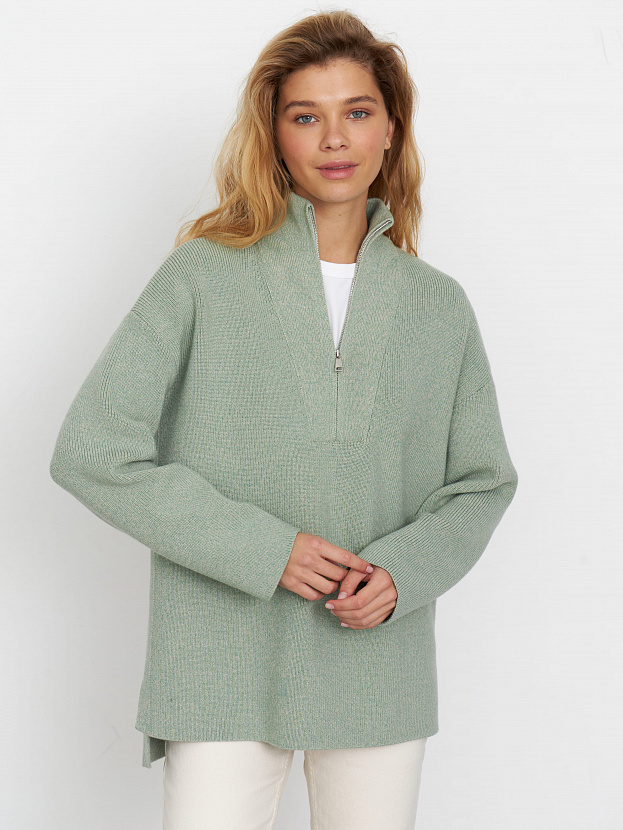 Голди джемпер трикотажный (св.зеленый/песочный, 44-46)