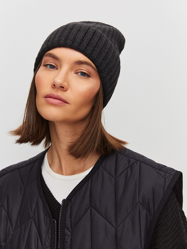 Лайт2 шапка трикотажная (серо-черный, 56-58)