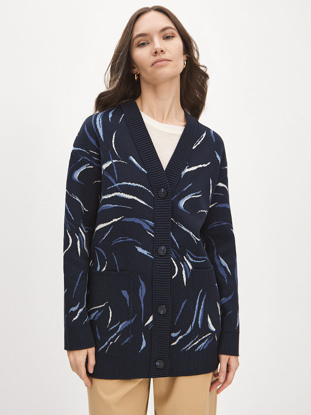 Гарда кардиган трикотажный (темно-синий, 44-46)