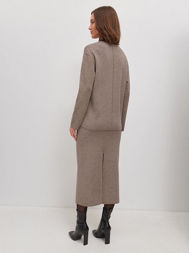 Меридиан костюм (джемпер+юбка) трикотажный (какао, 44-46)