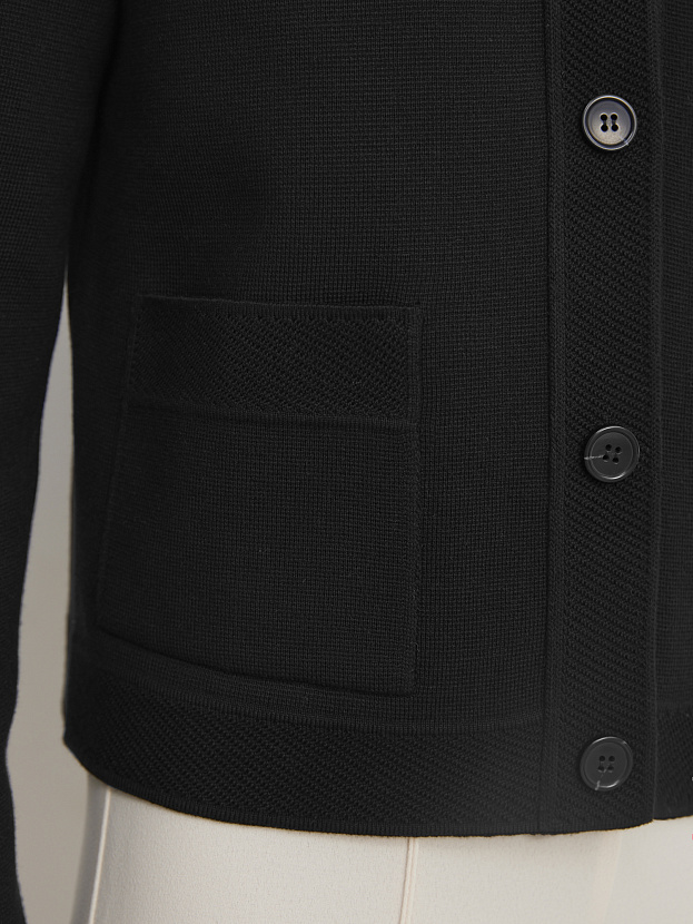 Ницца жакет трикотажный (черный, 46)