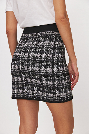 Юбка букле из хлопка и вискозы Шанель