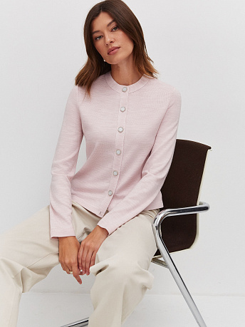 Кардиган из шерсти мериноса и вискозы Мята