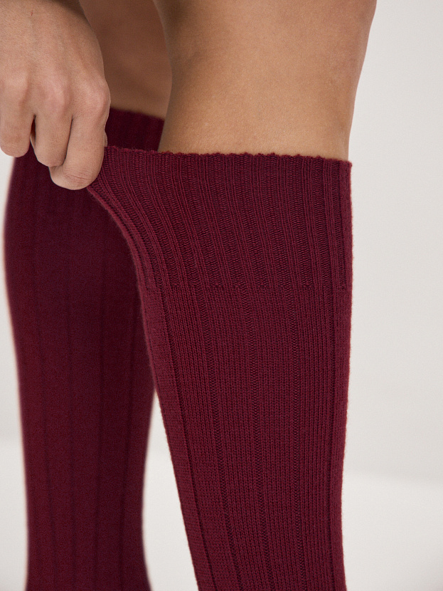 Гольфы трикотажные Степ (вишневый, 36-40)