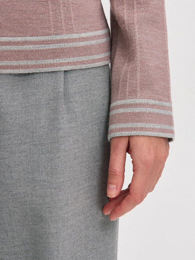 Кайли джемпер трикотажный (розовато-серый, 44-46)