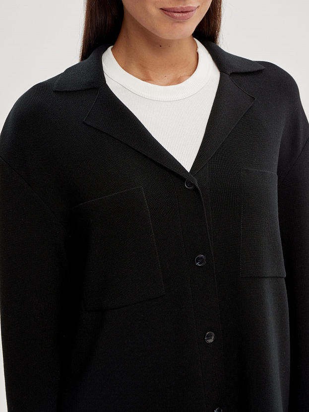 Портофино костюм (рубашка+брюки) трикотажный (черный, 40-42/164-170)