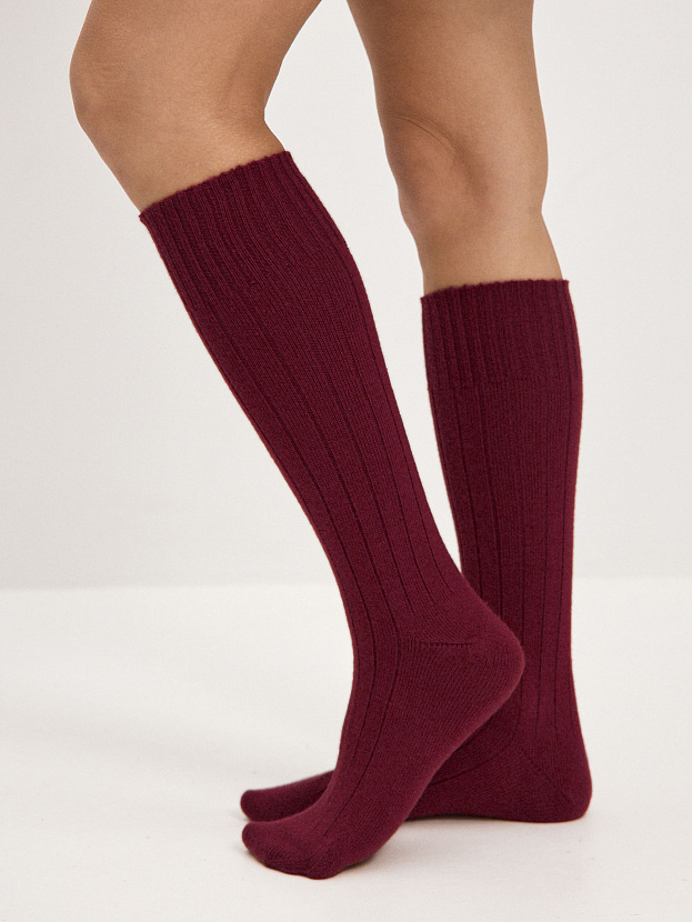 Гольфы трикотажные Степ (вишневый, 36-40)