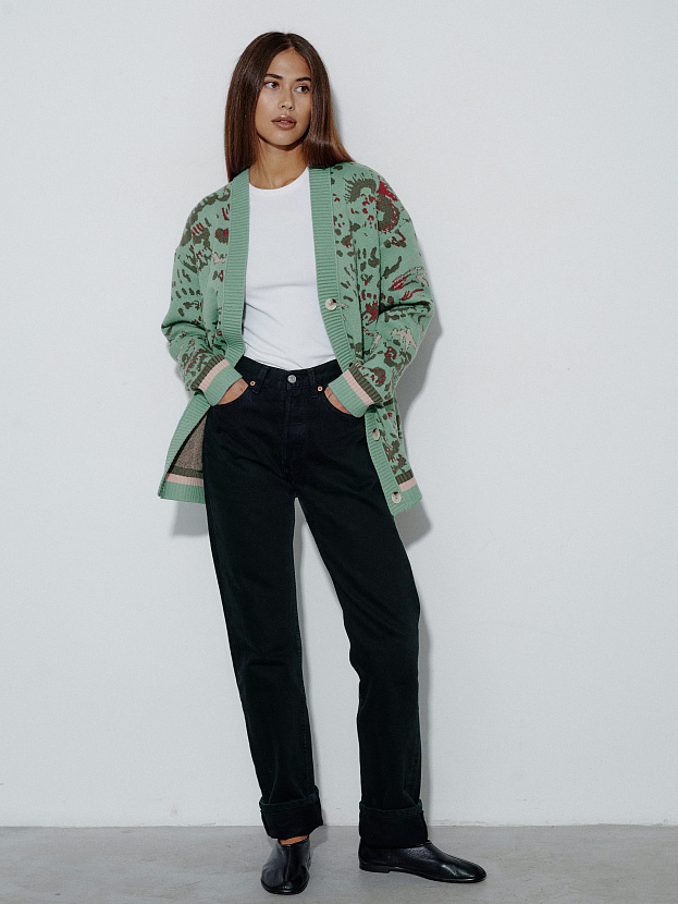 Горизонт кардиган трикотажный (светло-зеленый, 44-46)