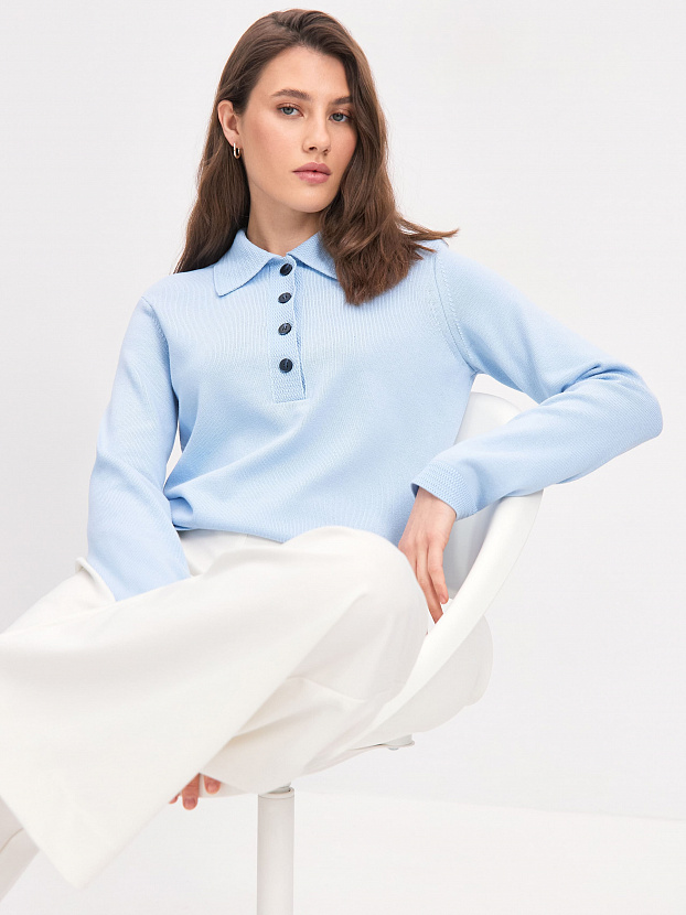 Фреско джемпер трикотажный (голубой, 44-46)