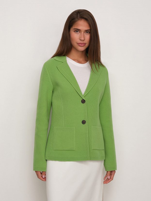 Рута жакет трикотажный (салатовый, 46)