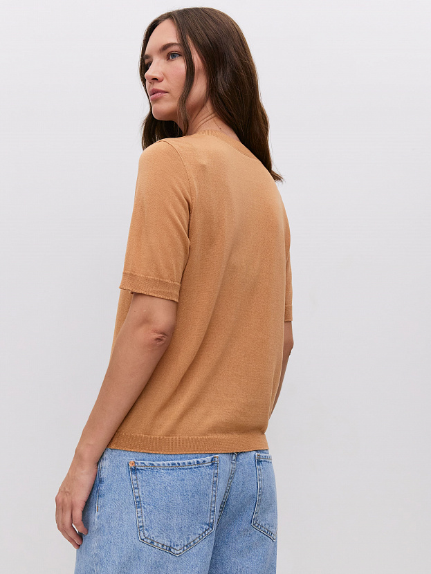 Адель джемпер (футболка) трикотажный (т.бежевый, 44-46)