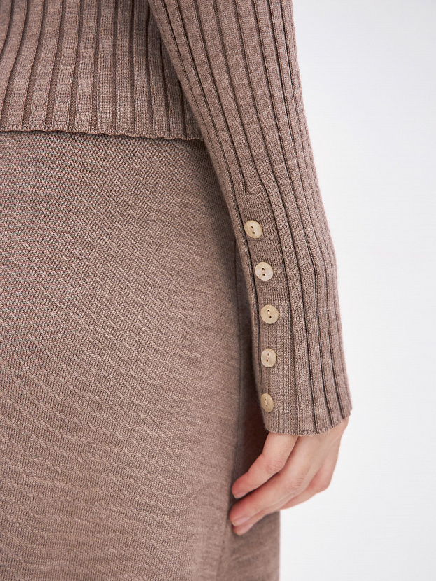 Бридж водолазка трикотажная (какао, 44-46)