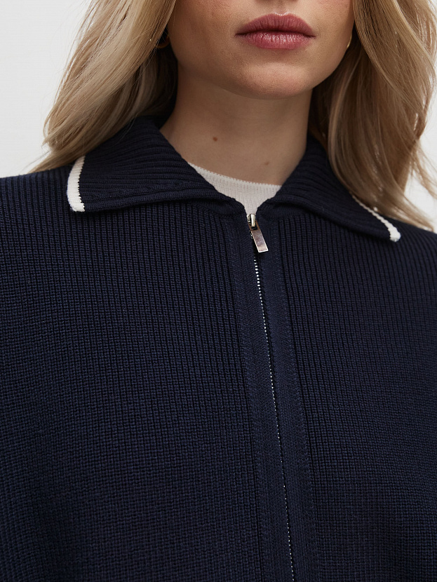 Гранд джемпер (бомбер) трикотажный (т.синий, 44-46)