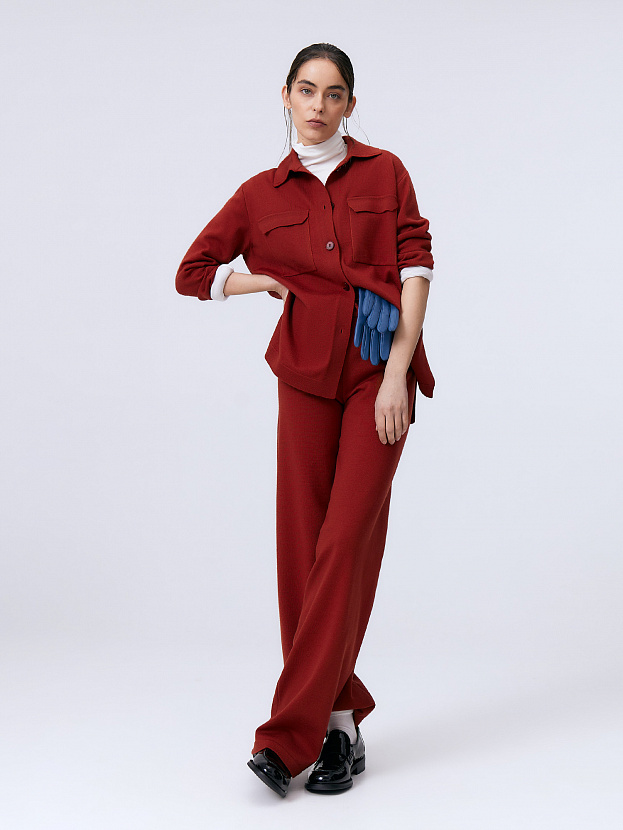 Джемми брюки трикотажные (терракот, 44-46/164-170)