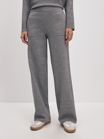 Брюки из шерсти мериноса с карманами Фуджи