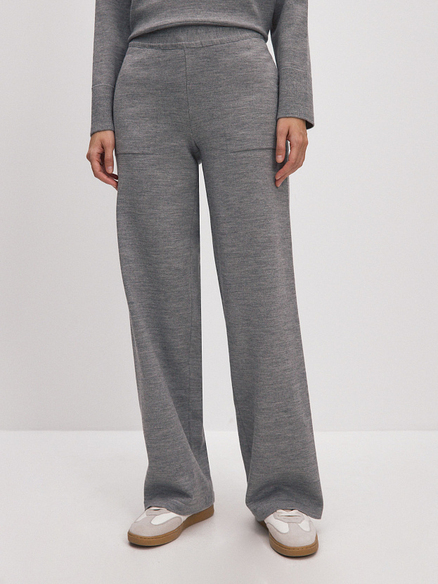 Фуджи брюки трикотажные (серый меланж, 44-46/164-170)