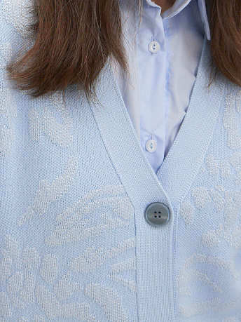 Кардиган с авторским принтом и люрексом Орли