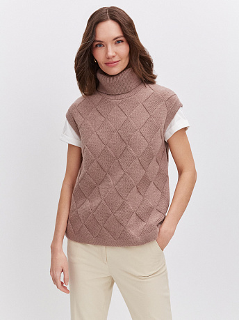 Жилет с шерстью мериноса и кид-мохером Дарина