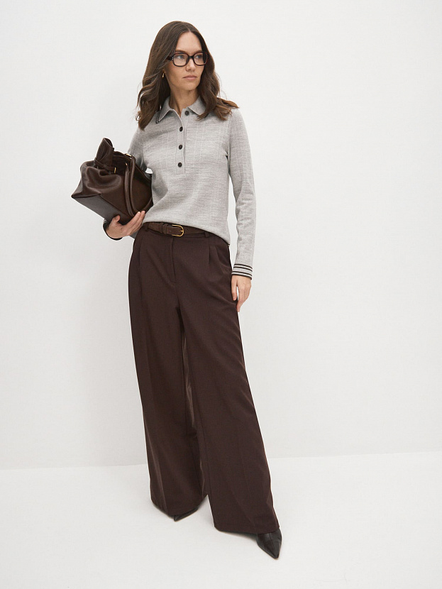 Кайли джемпер трикотажный (светло-серый меланж, 44-46)